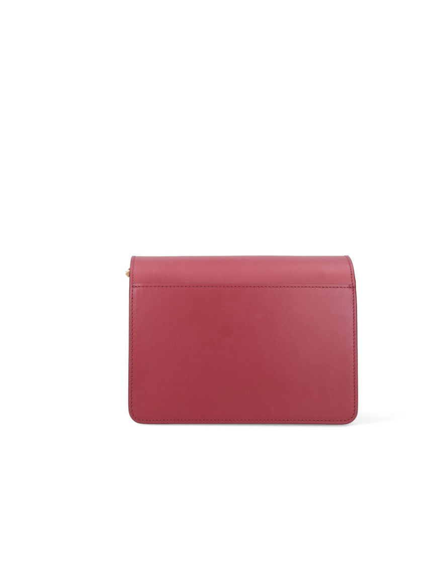 Marni "Trunk" Medium Red Leather Crossbody Bag