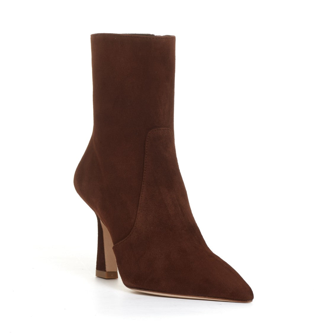 Stuart Weitzman Coffee Suede Ankle Boot 80Mm Heel