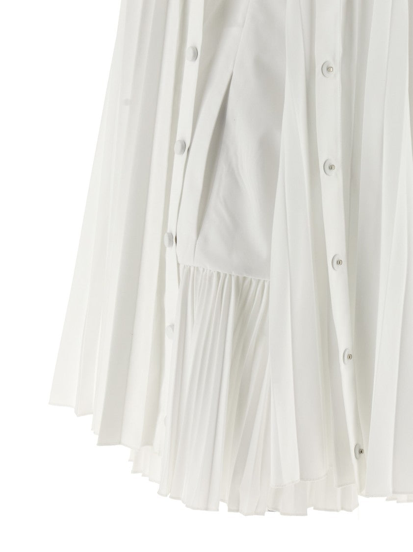 Giovanni Bedin Pleated White Mini Dress