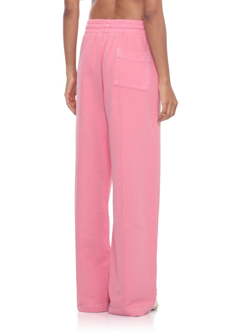 Casablanca Relaxed Wide-Leg Cotton Pants With Embroidered Patches