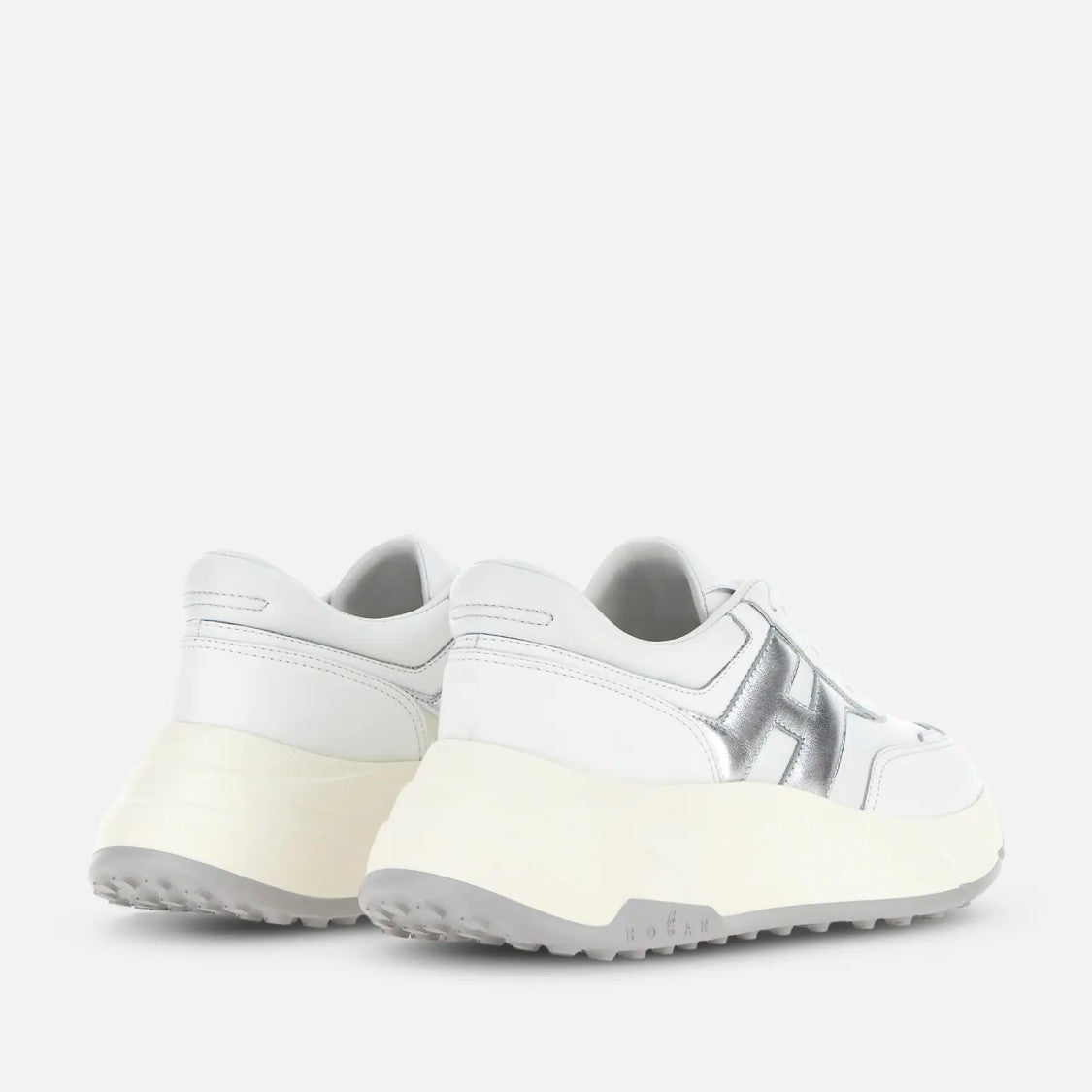 Hogan Lace-Up Sneakers With Metallic Accents