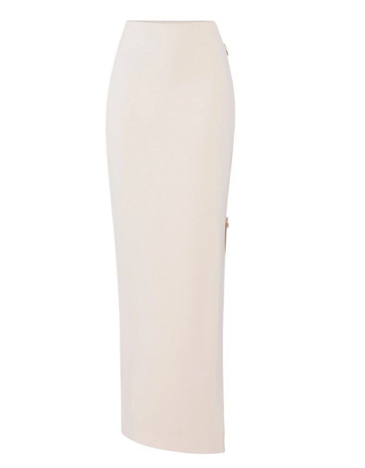 Elisabetta Franchi Light Crepe Heart Shaped Edge Skirt