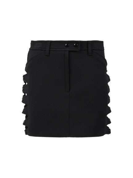 Courrèges Stretch Crepe V Cut Out Skirt