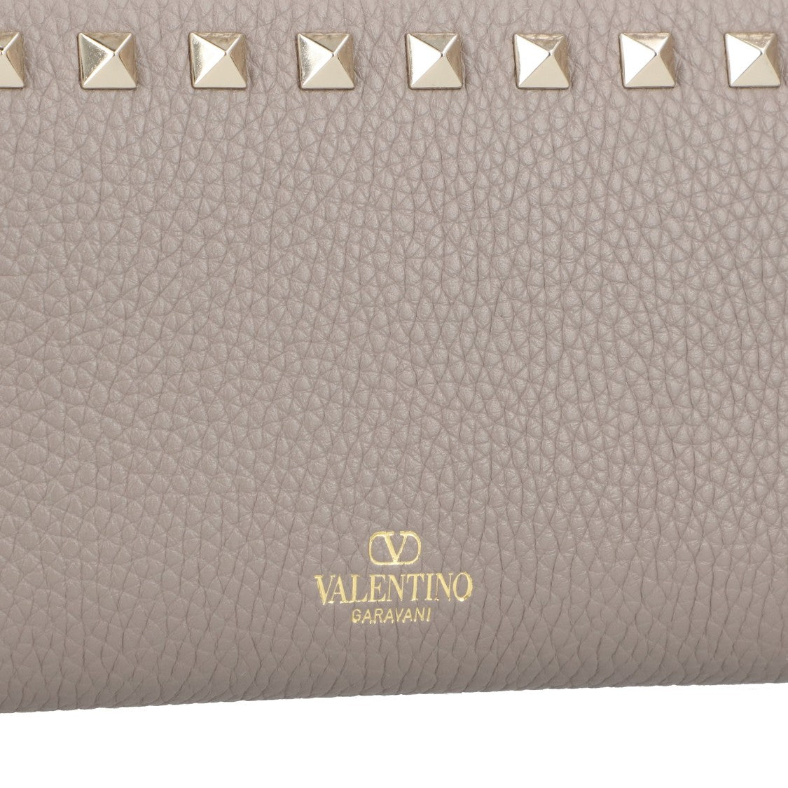 Valentino Rockstud Grey Leather Wallet