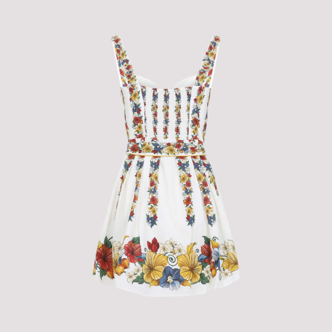 Farm Rio Fitted Mini Dress With Floral Accents