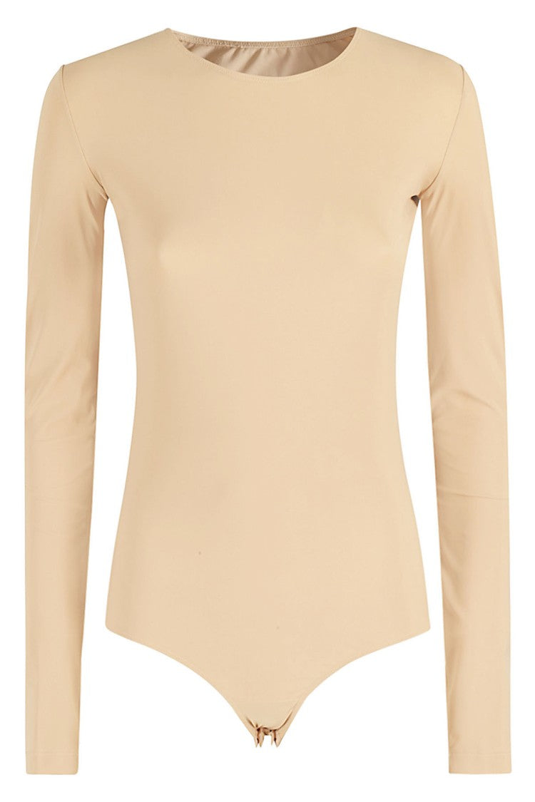 Mm6 By Maison Margiela Stretch Lycra Bodysuit With Snap Button Closure