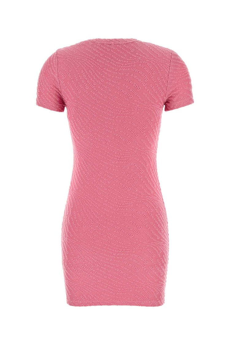 T By Alexander Wang Pink Stretch Polyester Mini Dress