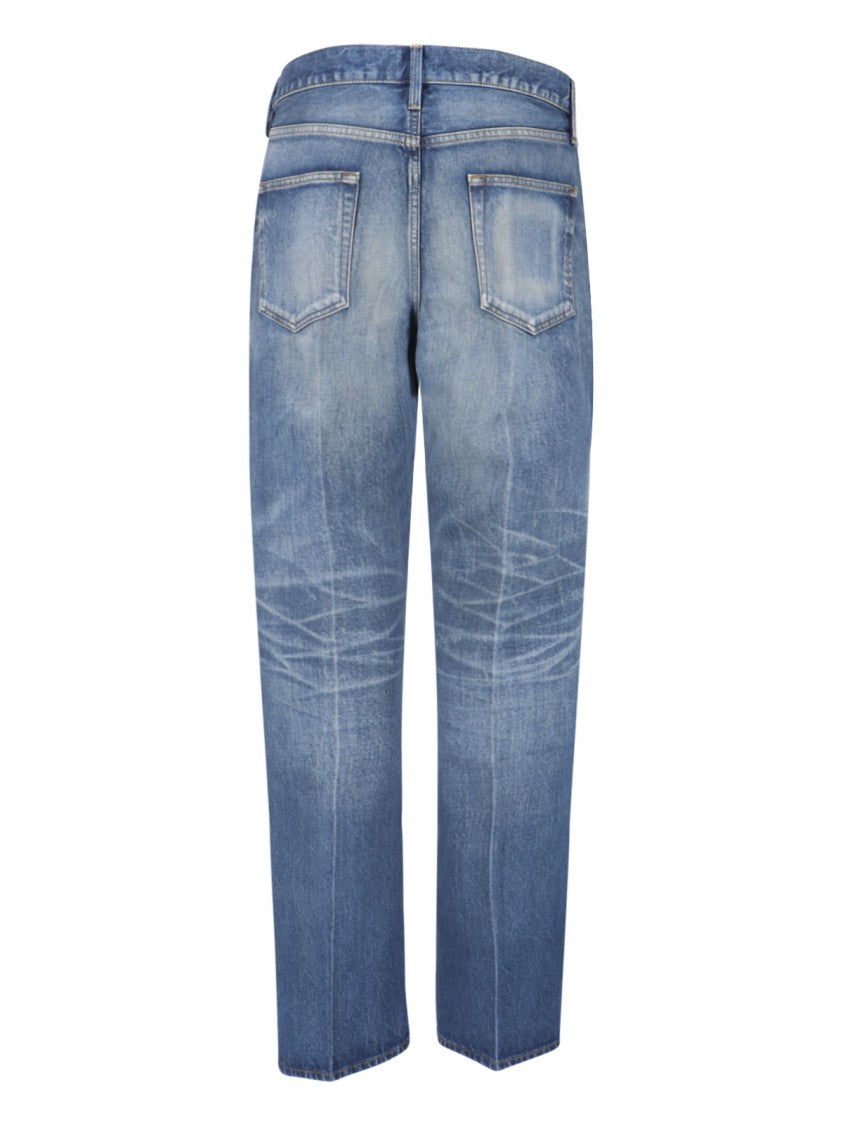 Fear Of God Straight Logo Jeans – Blue