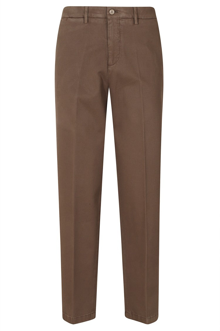 Briglia Cocoa Straight-Leg Tailored Cotton-Blend Pants