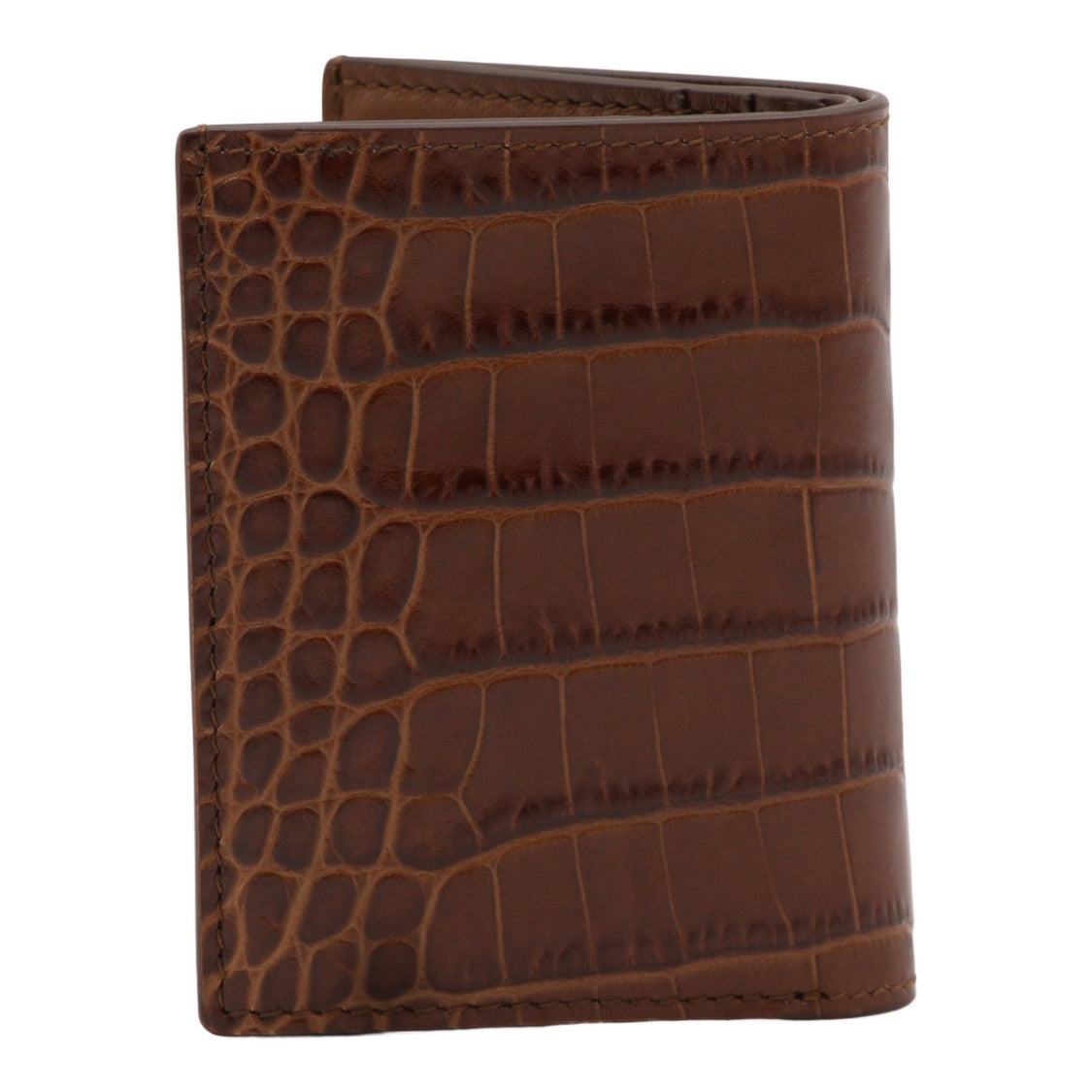 Tom Ford Textured Bifold Wallet With Crocodile Pattern