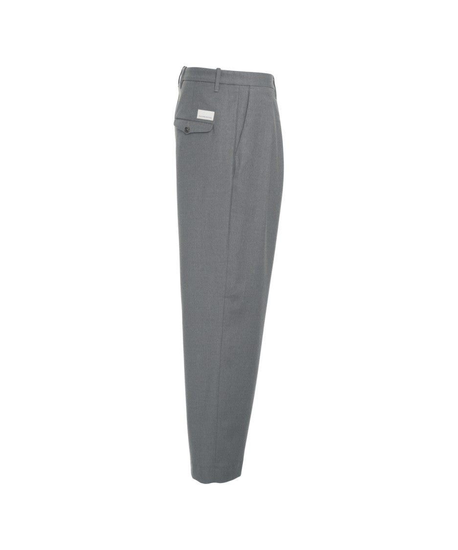 Nine In The Morning Pleated Trousers With Hidden Closure And Flap Pockets