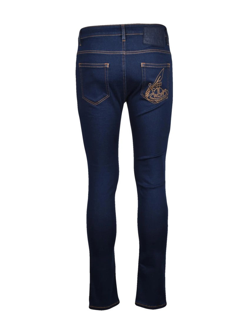 Vivienne Westwood Anglomania Blue Stretch Cotton Slim Jeans