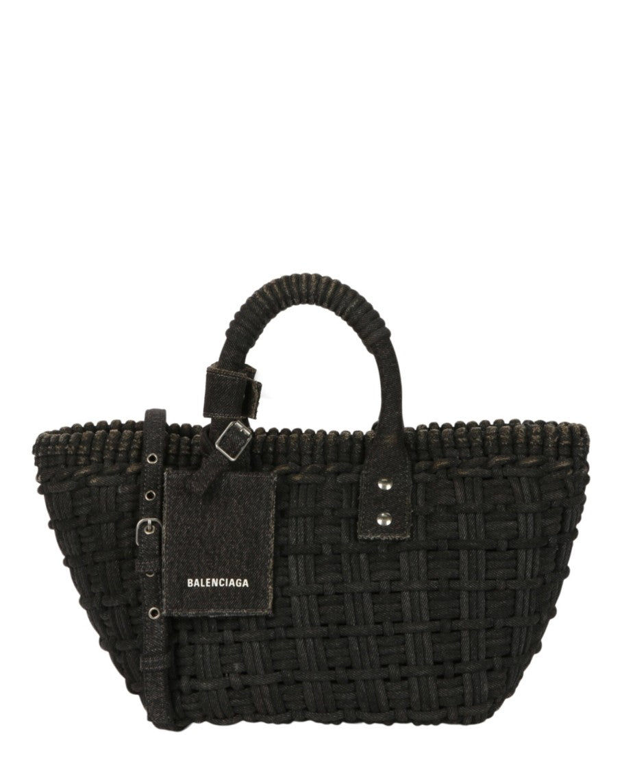 Balenciaga Bistro Xs Basket Top Handle Bag In Denim