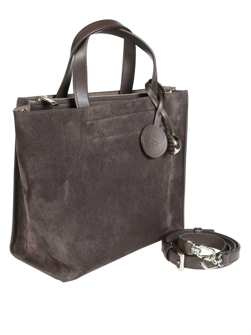 Furla Divide It S Suede Leather Tote Bag