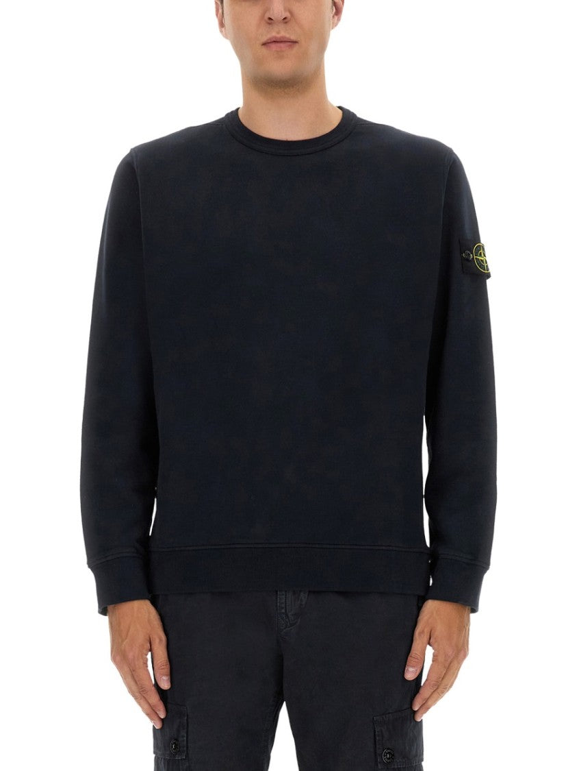 Stone Island Black Organic Cotton Sweatshirt
