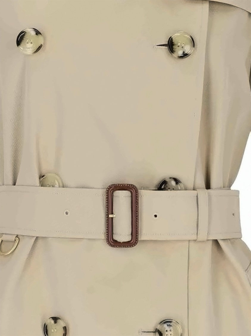 Burberry Long Kensington Heritage Trench Coat With Tortoiseshell Buttons