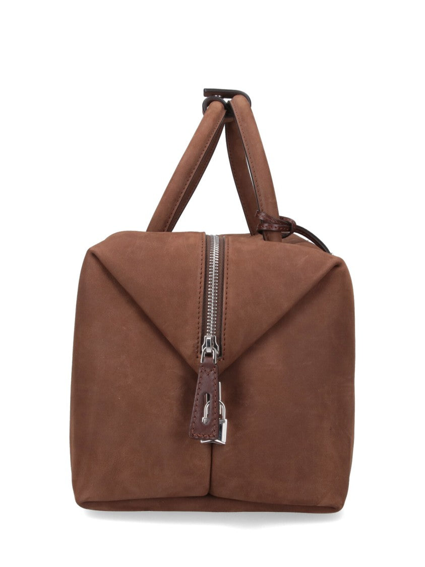 Max Mara Medium Suede Holdall Bag With Removable Charm And Shoulder Strap
