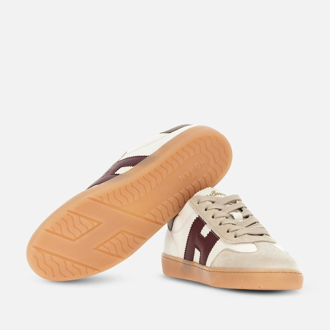 Hogan Burgundy Low-Top Sneakers