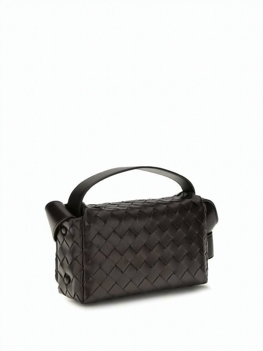 Bottega Veneta Rectangular Crossbody Bag With Signature Woven Leather Design