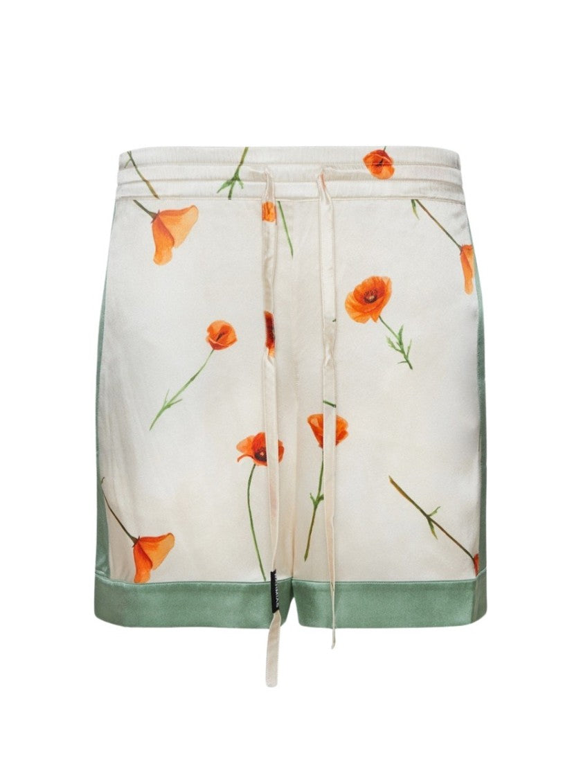 Nahmias Colorblock Poppy Silk Shorts