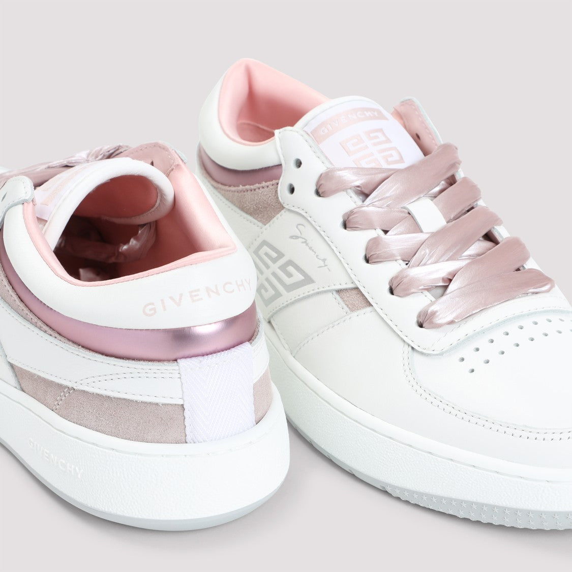 Givenchy White Calf Leather Lace-Up Sneakers