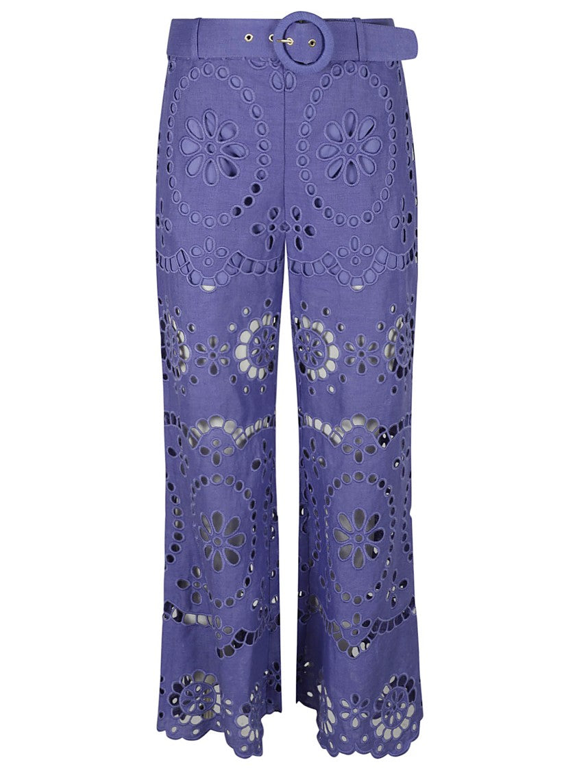 Zimmermann High-Waisted Wide-Leg Trousers