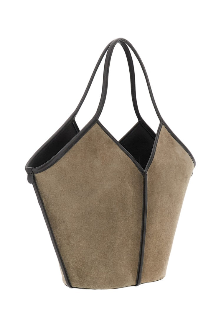 Hereu Grey Calella Suede Suede Leather Tote Bag