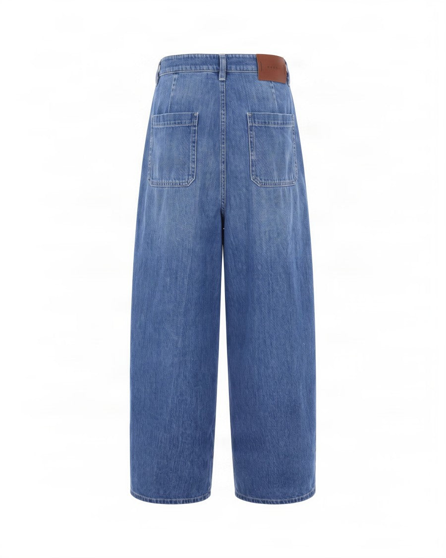 Marni Light Denim Wide-Leg Jeans With High Waist