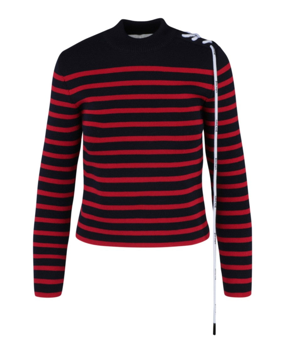 Palm Angels Striped Knit Sweater