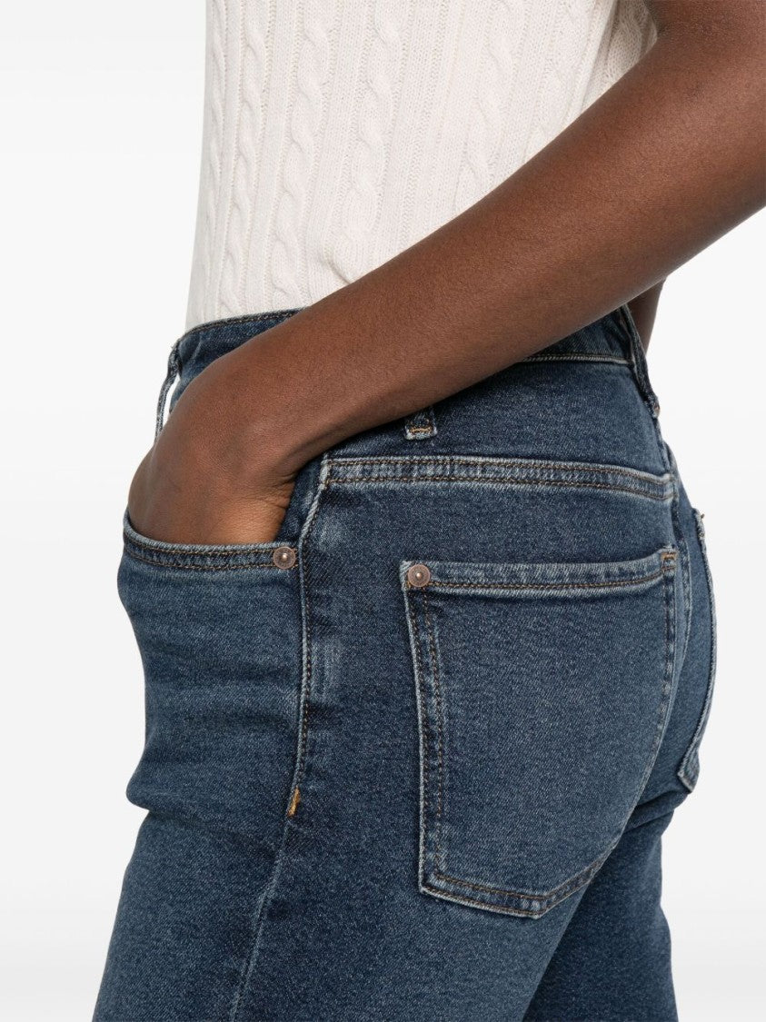 Seven Classic Straight-Leg Jeans With Timeless Faded Wash