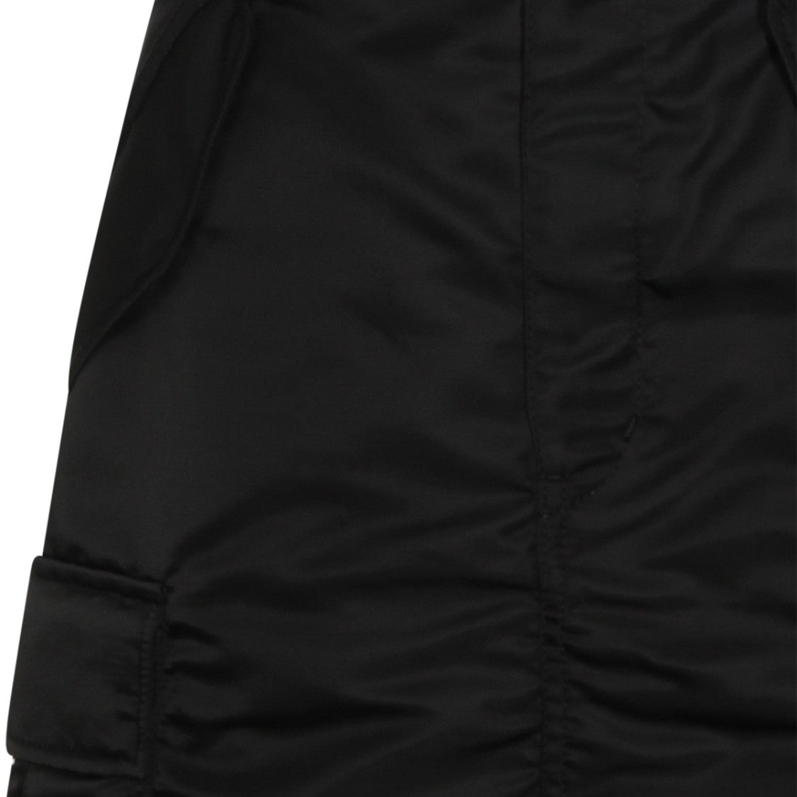 Sacai High-Waisted Full-Length Black Skirt With Pleated Back