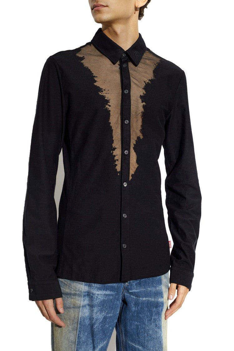 Diesel Multicolor Artistic Shirt With Premium Fabric Blend