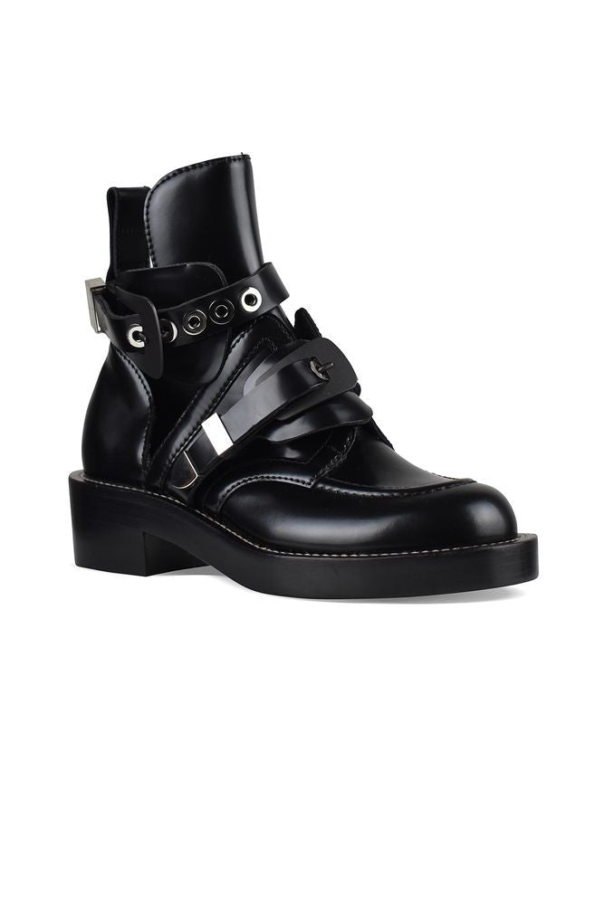 Balenciaga Black Leather Ceinture Booties