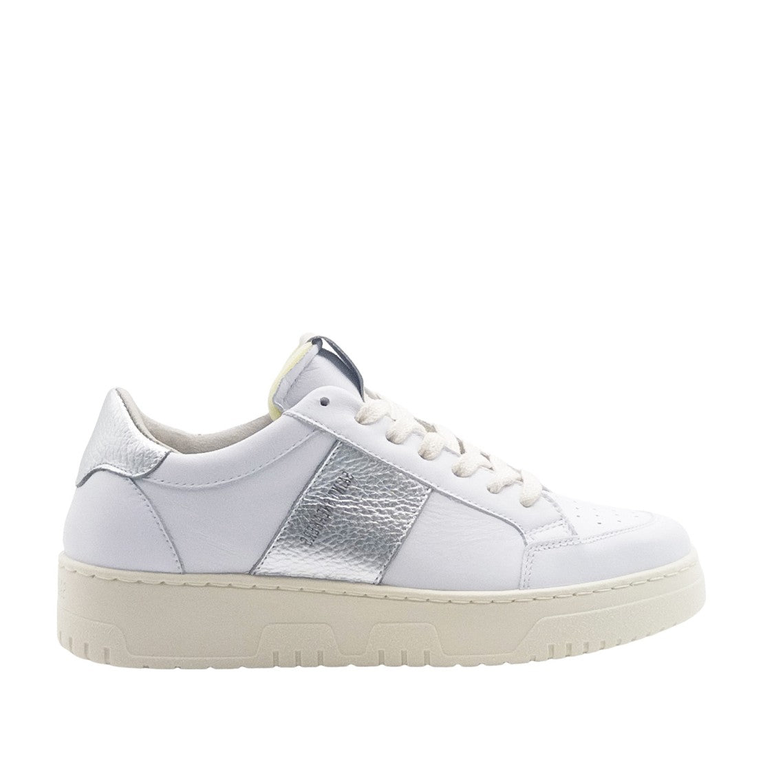 Saint Sneakers White Leather Sneakers With Silver Accents