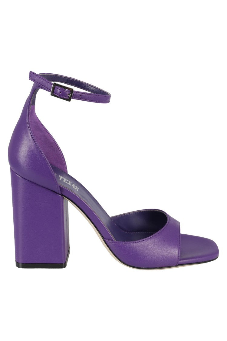 Paris Texas Square-Toe High-Heel Fiona Sandals