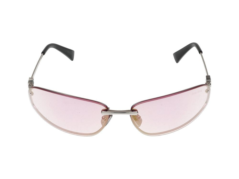 Miu Miu Gold Rimless Metal Sunglasses