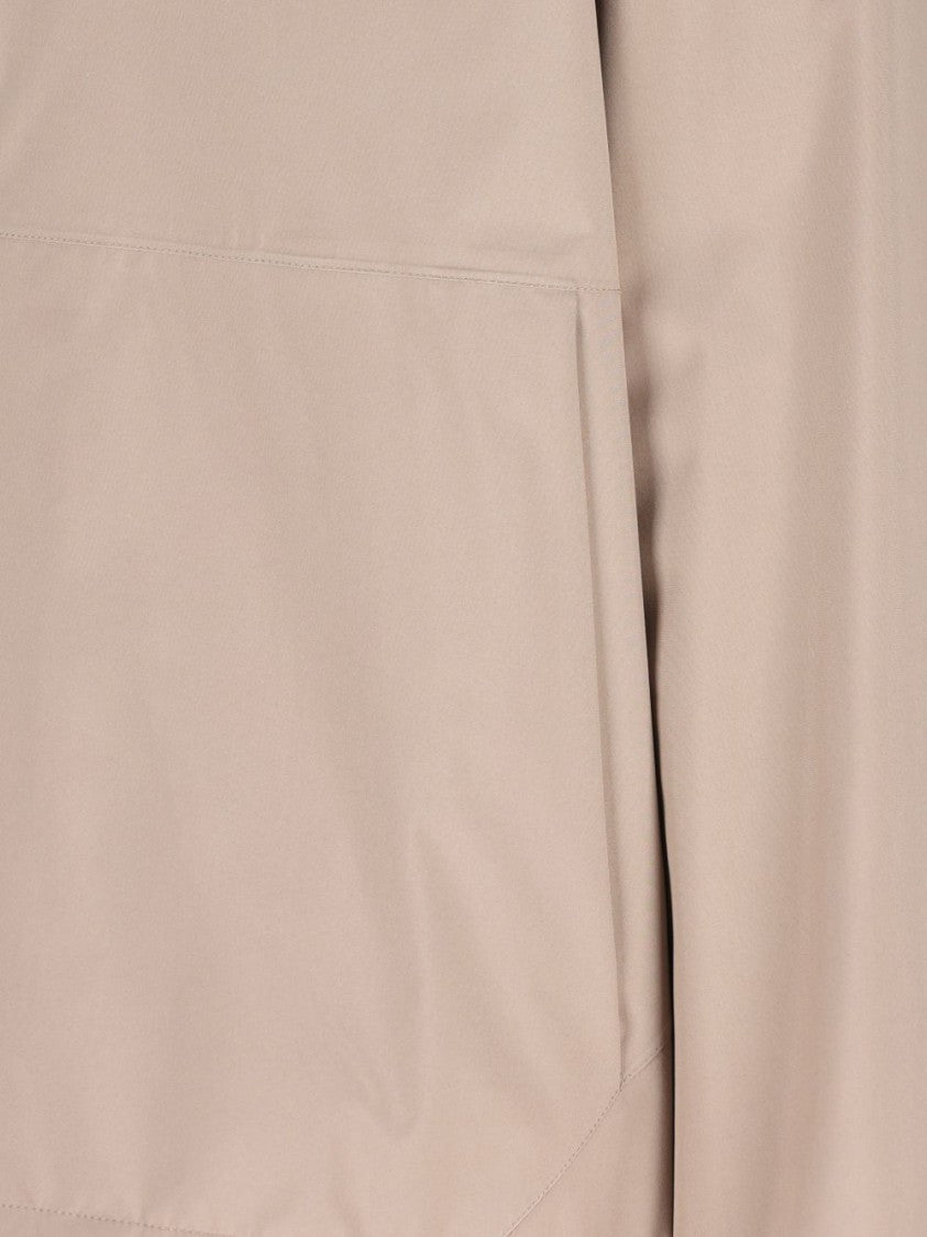 Herno Grey Casual Jacket With Minimalist Design And Hood