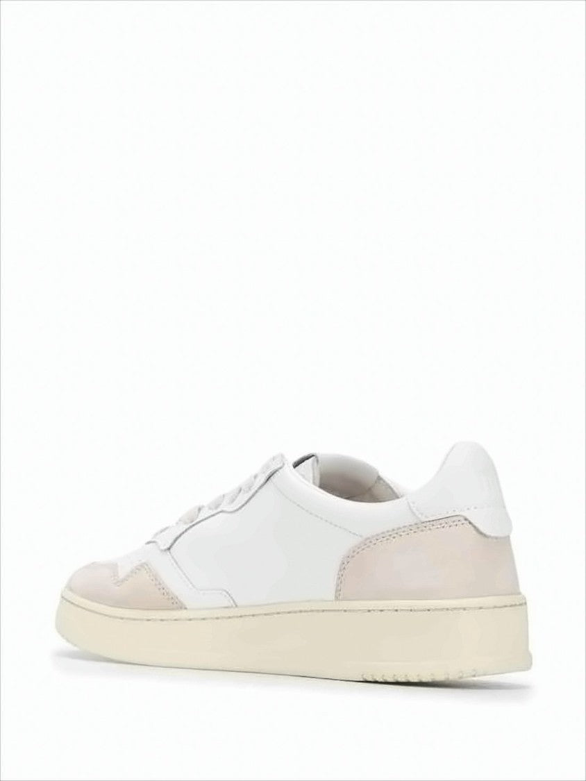 Autry Low-Top Sneakers With Beige Suede Overlays