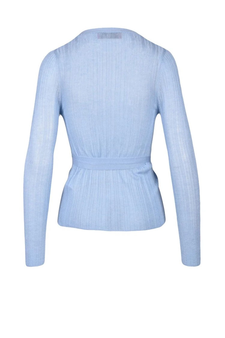 Wild Cashmere Wrap Cardigan - Light Blue