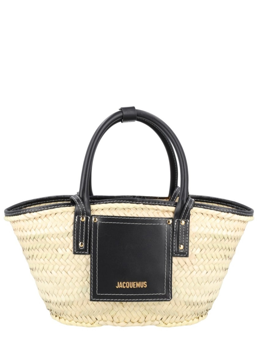 Jacquemus Soli Woven Raffia Tote Bag