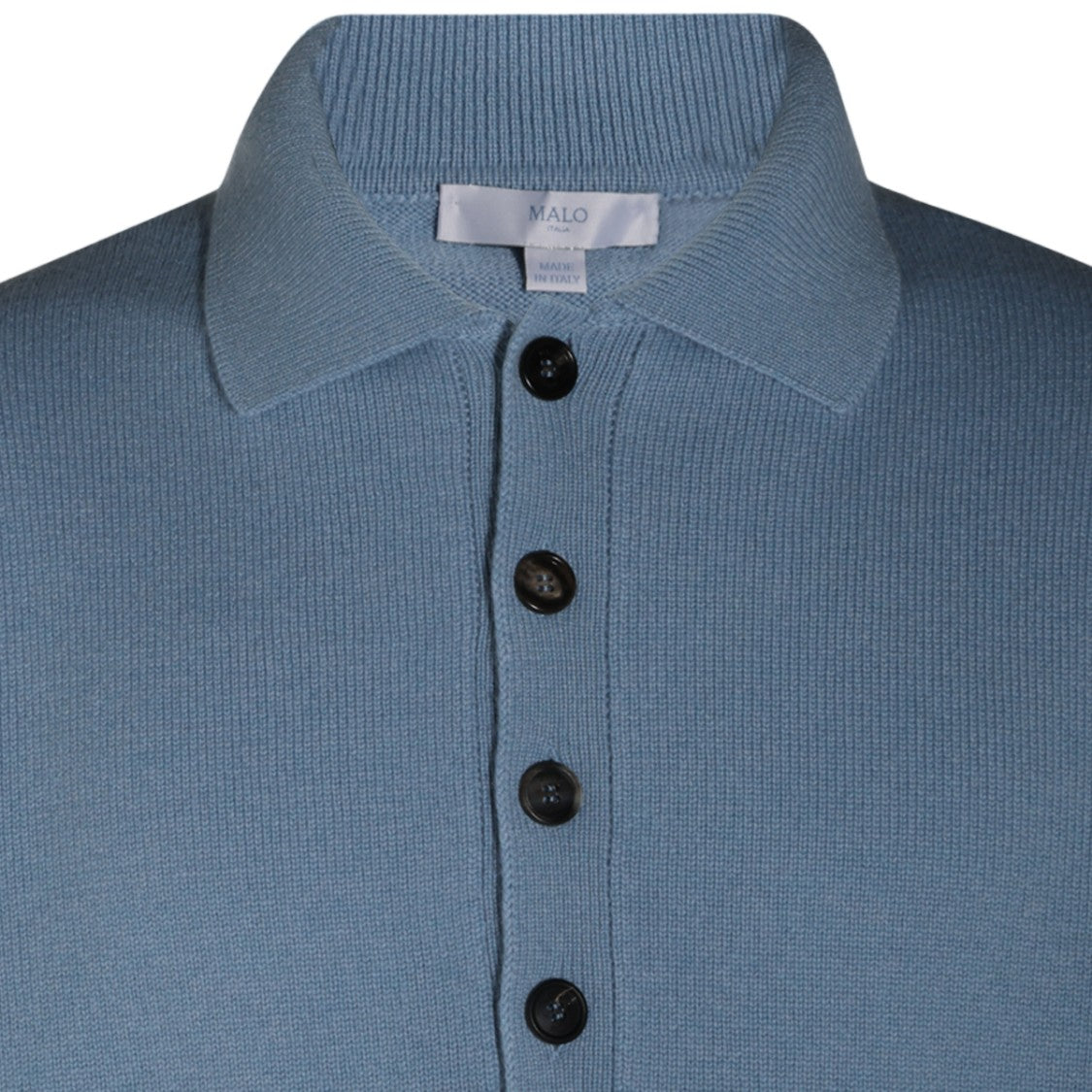 Malo Long-Sleeve Knit Polo Shirt