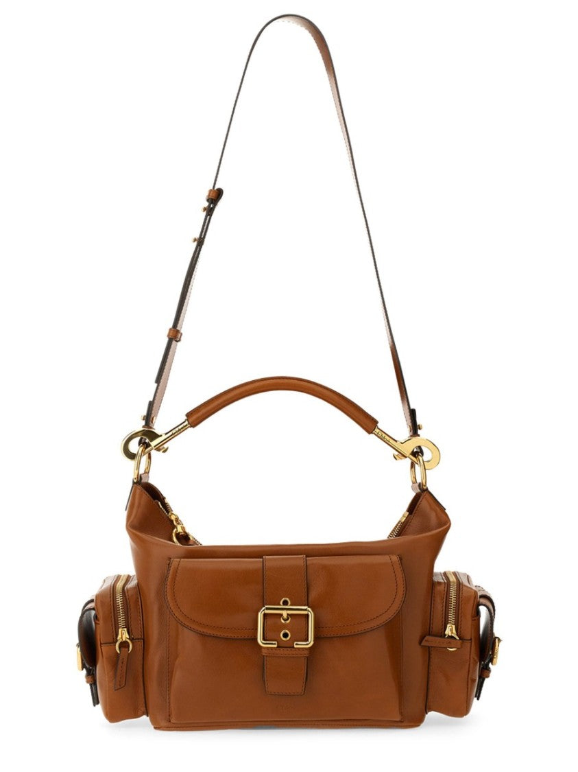 Chloé Structured Brown Leather Camera Bag