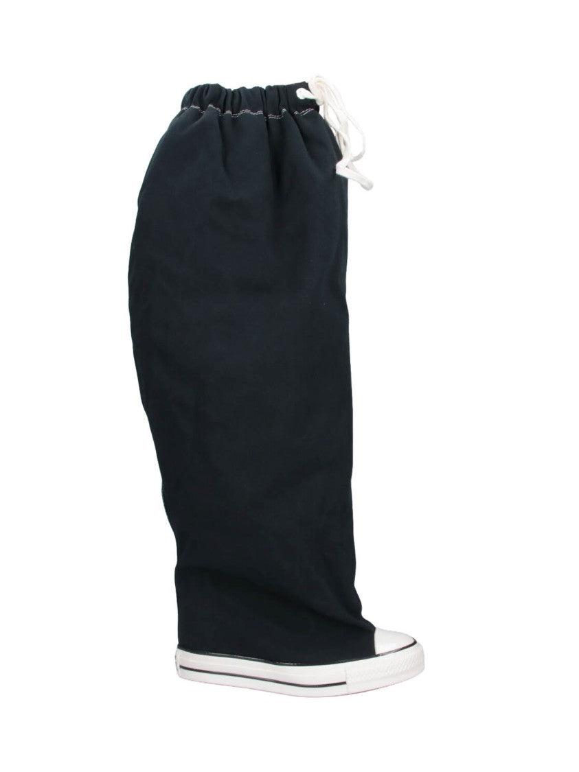 Vaquera Extended Fabric Sneakers With Drawstring Closure And Classic Rubber Sole