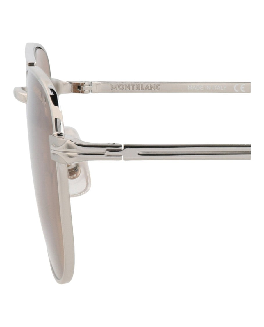 Montblanc Aviator-Frame Metal Sunglasses