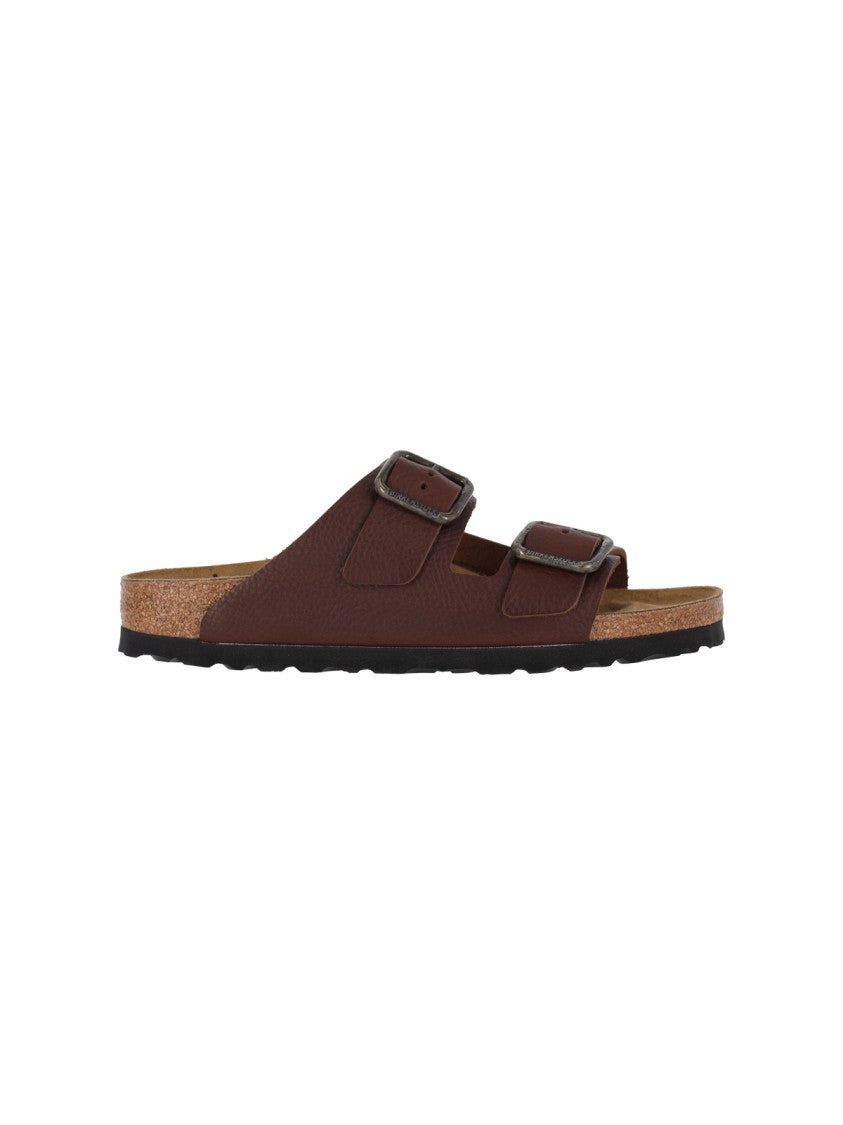 Birkenstock Brown Calf Leather Arizona Wire Buckle Sandals