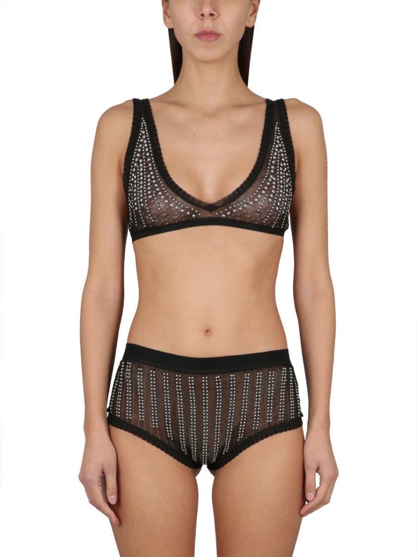 Paco Rabanne High-Waisted Black Briefs