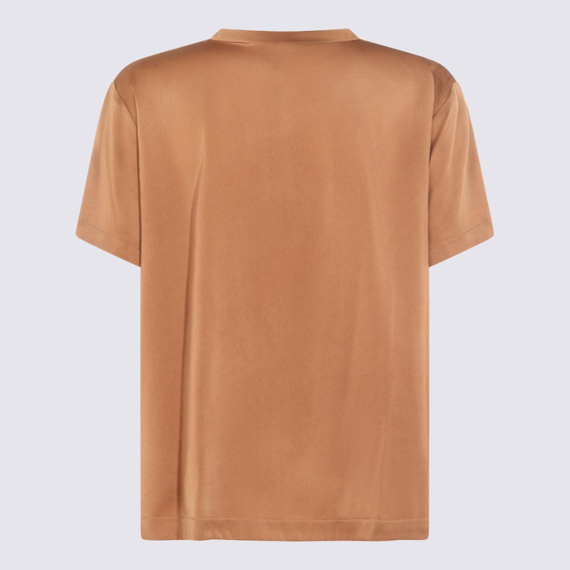 Fabiana Filippi Brown V-Neck Short-Sleeve Top