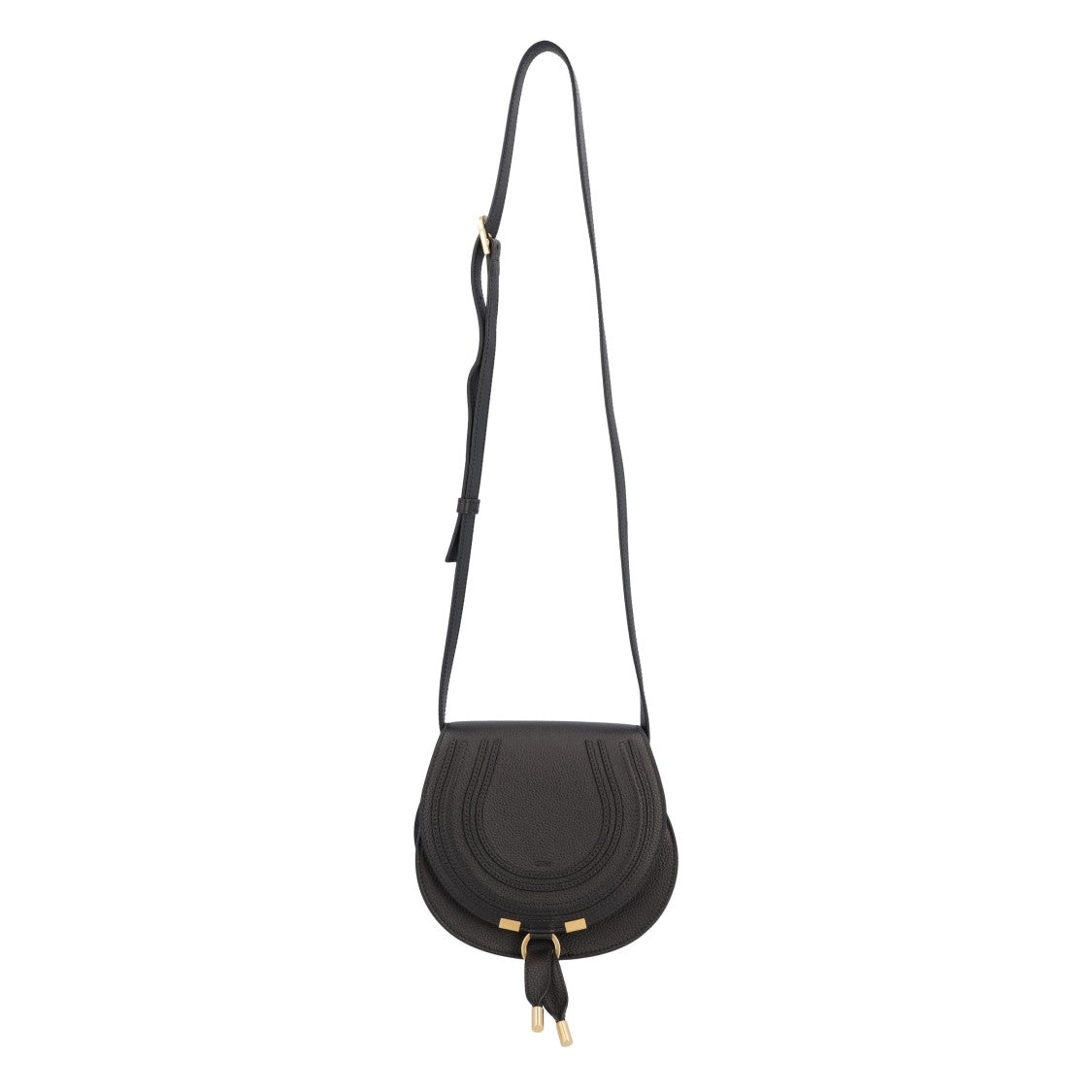 Chloé Marcie Small Saddle Bag Black