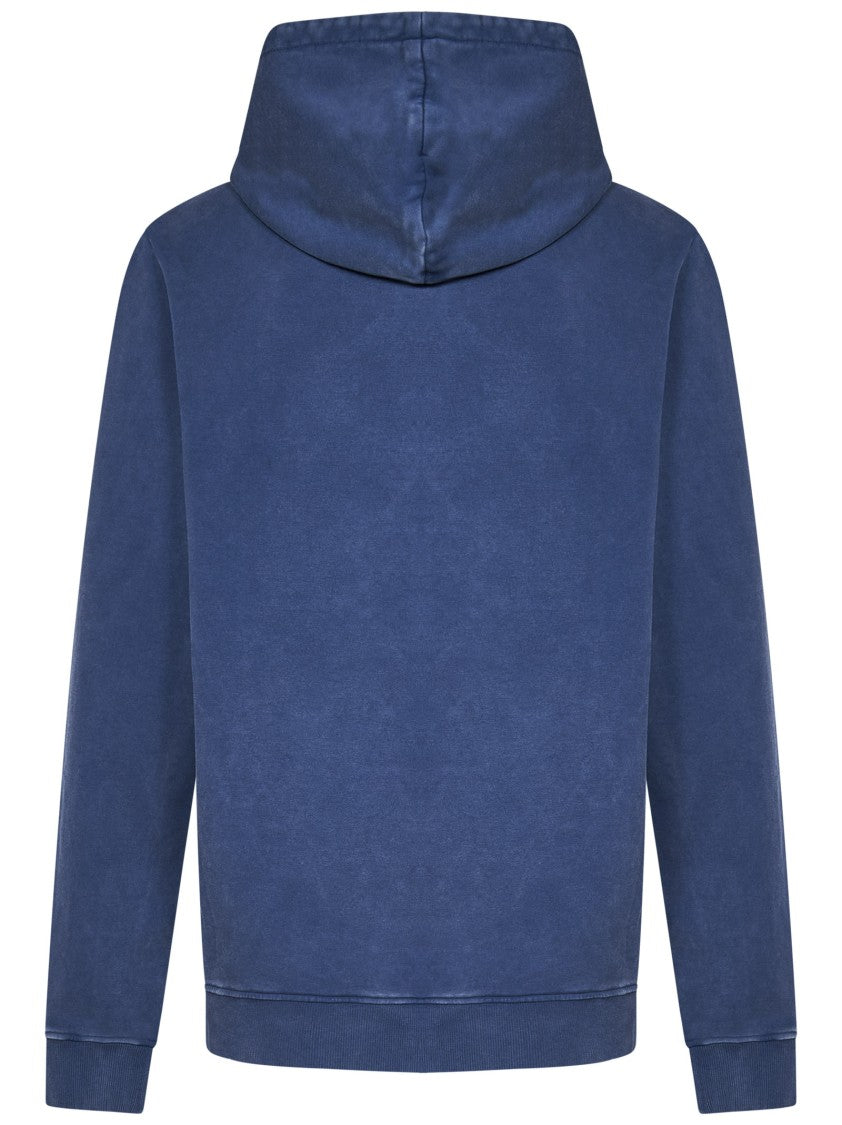 Balmain Dark Blue Vintage Hoodie With Embroidered Logo