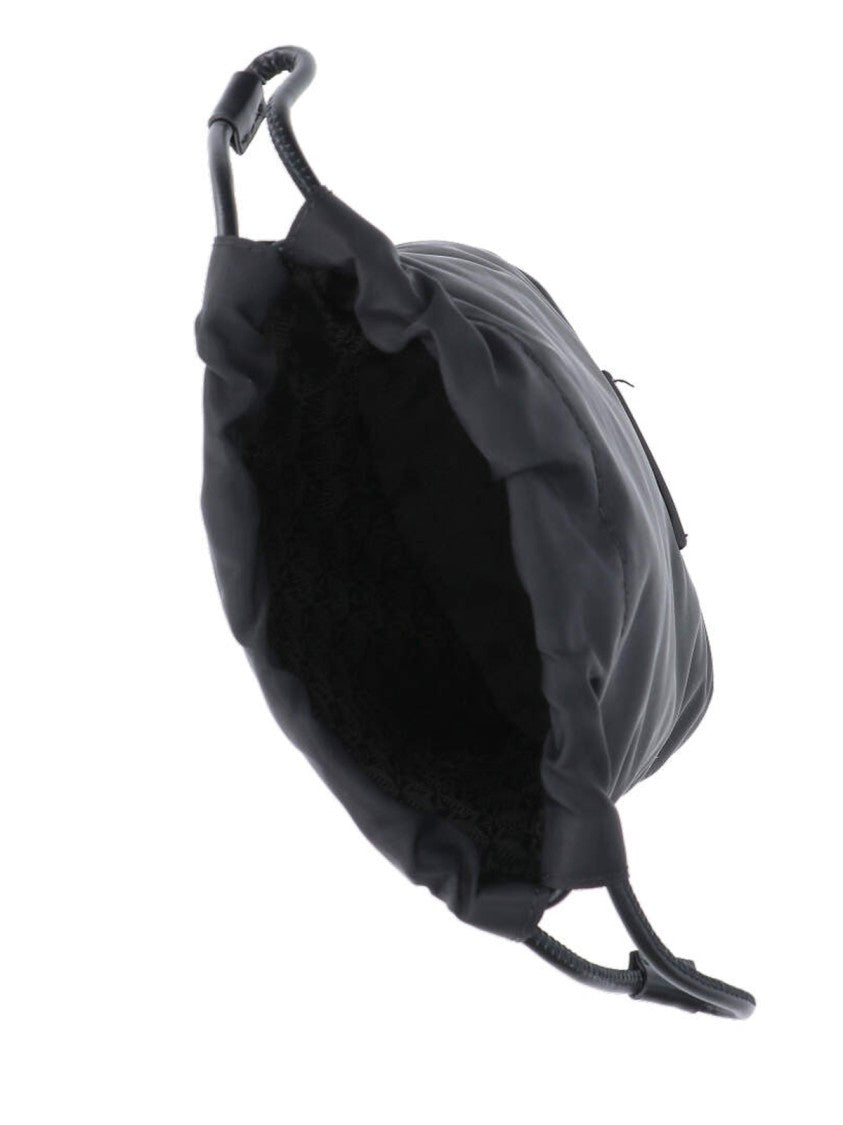 Anya Hindmarch Black Eyes Econyl Drawstring Bucket Pouch